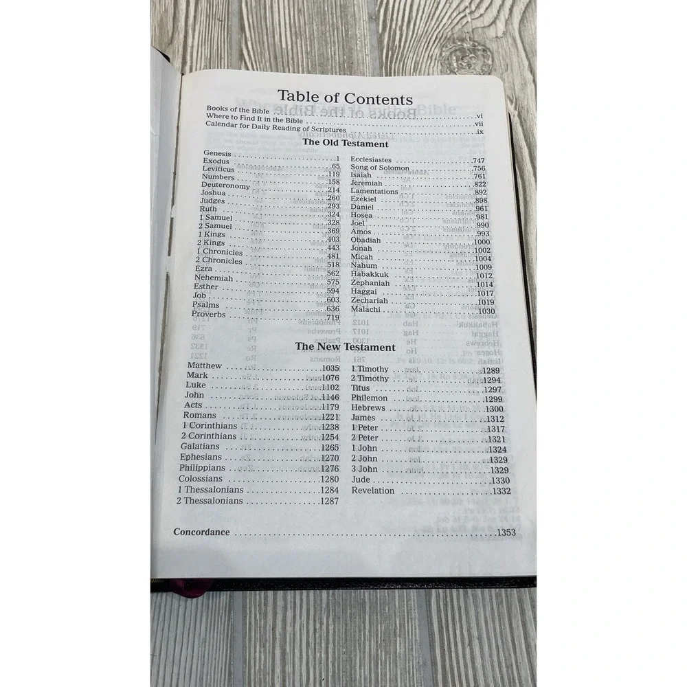 World Holy Bible KJV Giant Print Reference Red Letter Burgundy Bonded Leather